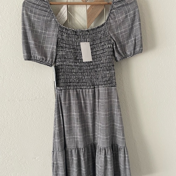 Velvet Torch plaid printed ruffle sleeves dress - Picture 4 of 8